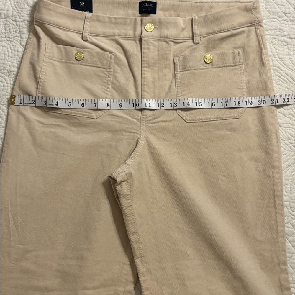 J. Crew Beige Corduroy Pants Lizzie Wide Leg NWT - Picture 8 of 11